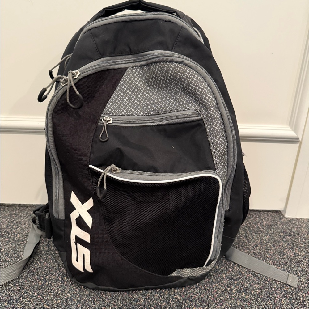 Black and Gray STX Lacrosse Backpack